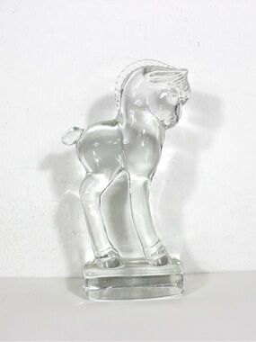 Vintage Heisey Clear Glass Standing Colt Horse Figurine